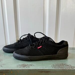Levi's Black Faux Suede Comfort Sneakers - Sz 9